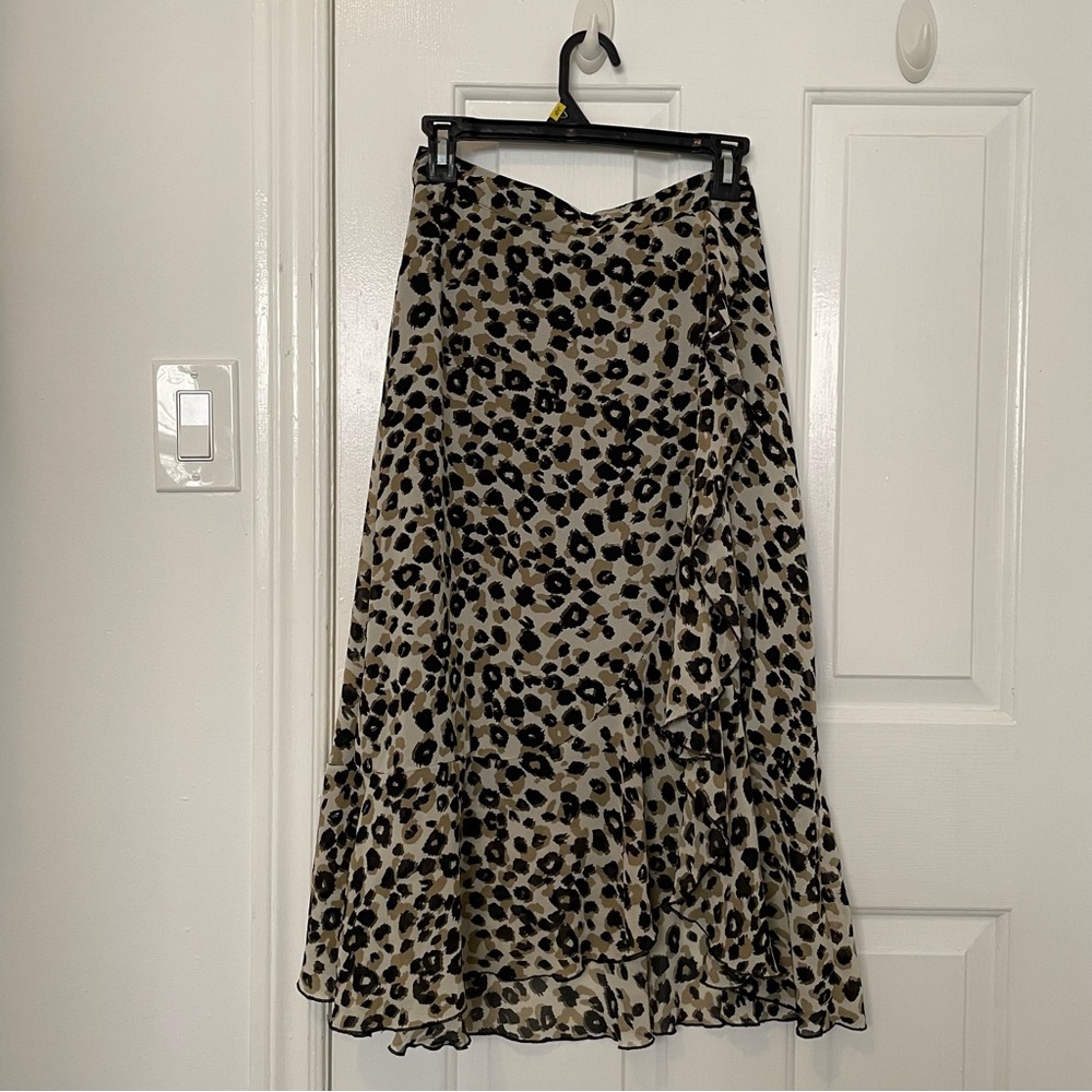 Animal Print Midi Skirt